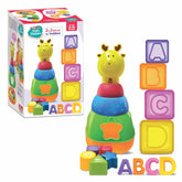 2 in 1 Gift set For Toddlers - Stacking and Shape Sorting Alphabet Cubes